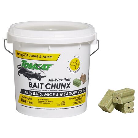 Motomco Tomcat Toxic Bait Blocks For Mice and Rats 4 lb