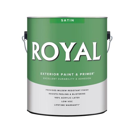 Royal Satin High Hiding White Paint Exterior 1 gal
