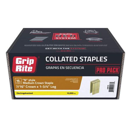 Grip-Rite Staple PS 1-3/4" 10m Galv 16ga