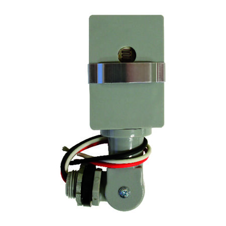 Amertac Gray Photoelectric Swivel Light Control 1 pk