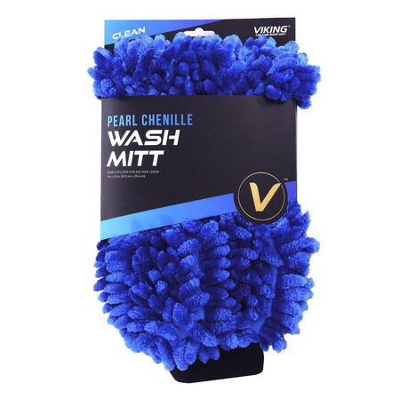 Viking 10 in. L X 8 in. W Chenille Wash Mitt 1 pk
