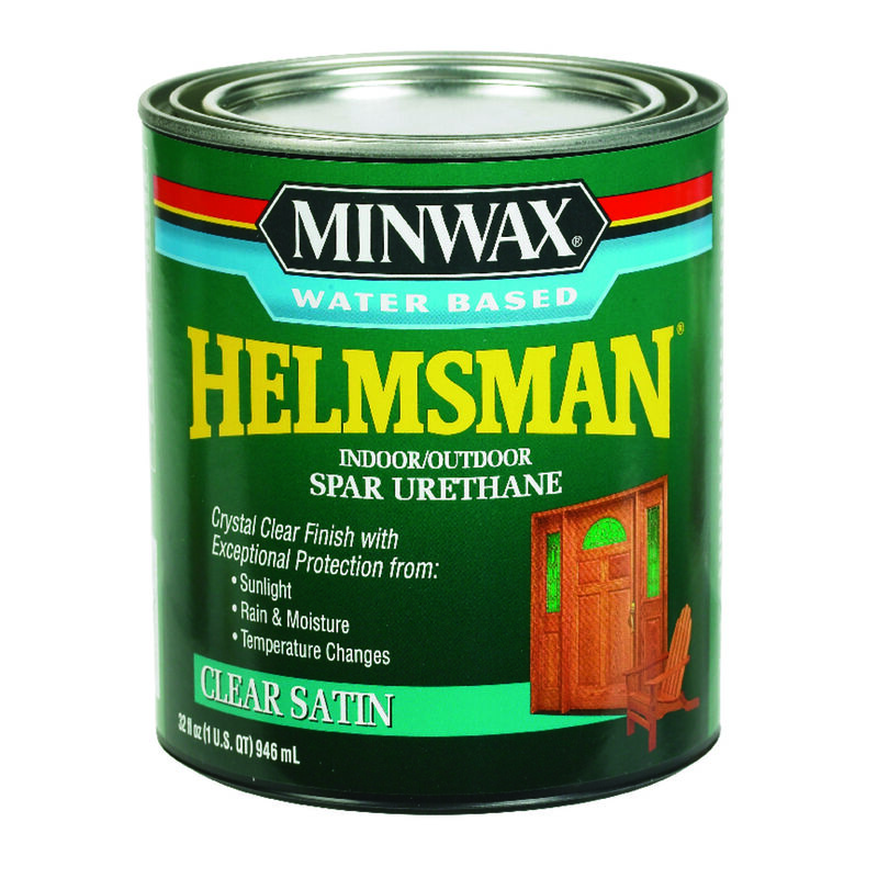 Minwax Indoor And Outdoor Clear Satin Water Based Spar Urethane 1