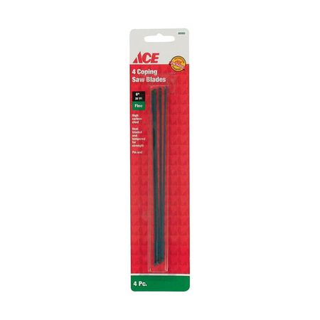 Ace 6-1/2 in. Carbon Steel Coping Saw Blade 28 TPI 4 pk