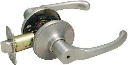 Door Lock Privacy Lever Greystone Satin Nickel