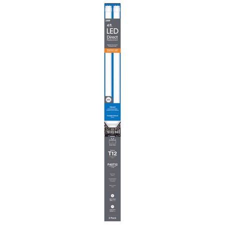 Feit T12 Daylight Deluxe 48 in. G13 Linear Led Linear Lamp 40 Watt Equivalence 2 pk
