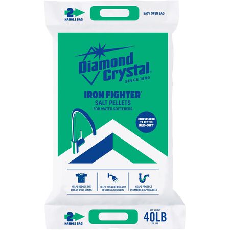 Diamond Crystal Iron Fighter Water Softener Salt Pellets 40 lb