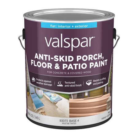 Valspar Porch, Floor & Patio Anti-Skid Flat Base 4 Floor Paint 1 gal