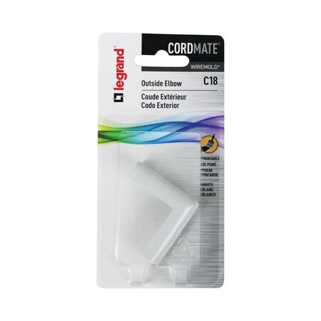 Legrand CordMate 1.63 in. L Outside Elbow 1 pk