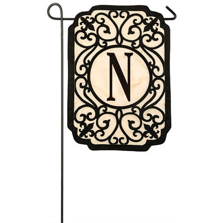Monogram Garden Filigree Flag