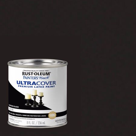 Rust-Oleum Ultra Cover Satin Canyon Black Paint Exterior and Interior 8 oz