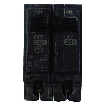 GE Q-Line 20 amps Standard 2-Pole Circuit Breaker