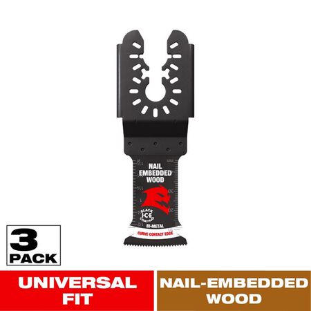 Diablo 1-1/4 in. X 1-1/4 in. W Bi-Metal Oscillating Blade Nail-Embedded Wood 3 pk