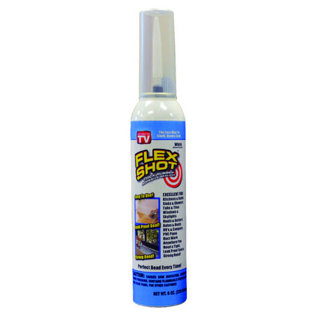 FLEX SEAL Family of Products FLEX SHOT White Rubber All Purpose Waterproof Sealant 8 oz