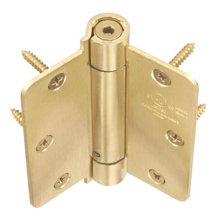 Ace 3.5 in. L Satin Brass Self Closing Hinge 1 pk