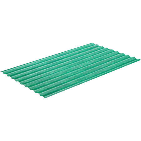 Sequentia WeatherGlaze 26" x 8' Green Round 1-Sided Fiberglass Corrugated Panels