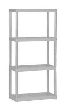 Maxit 48 in. H x 24 in. W x 12 in. D White Plastic Solid Plastic Shelving 220