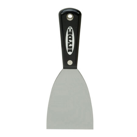 Hyde Black & Silver 3 in. W Carbon Steel Chiseled-Edge Paint Scraper