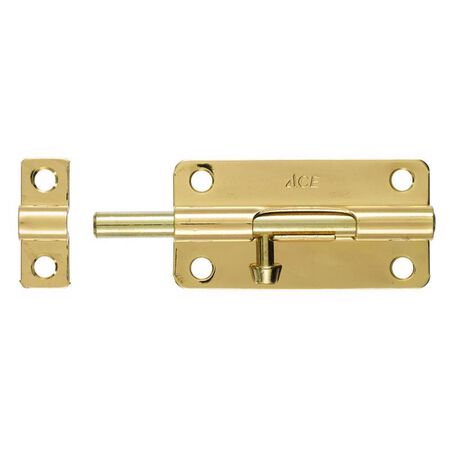 Ace 4 in. L Brass-Plated Steel Barrel Bolt 1 pk