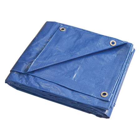 ProSource T1012BB90 Tarpaulin, 12 ft L, 10 ft W, 5 mil Thick, Polyethylene, Blue