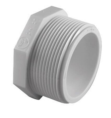 Charlotte Pipe Schedule 40 1/2 in. MPT X 1/2 in. D FPT PVC Plug 1 pk