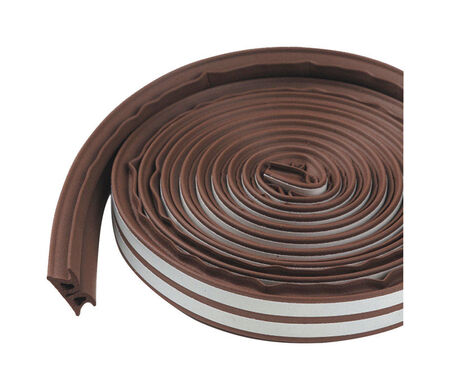 M-D Brown Rubber Weatherstrip For Windows 17 ft. L X 3/8 in.