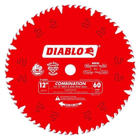 Diablo 12 in. D X 1 in. TiCo Hi-Density Carbide Circular Saw Blade 60 teeth 1 pk