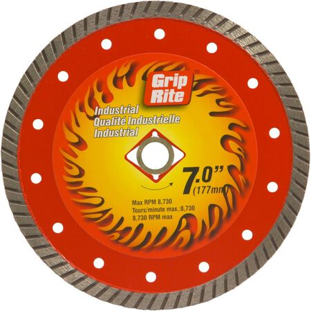 Grip-Rite 7-Inch Industrial Turbo Rim Diamond Blade