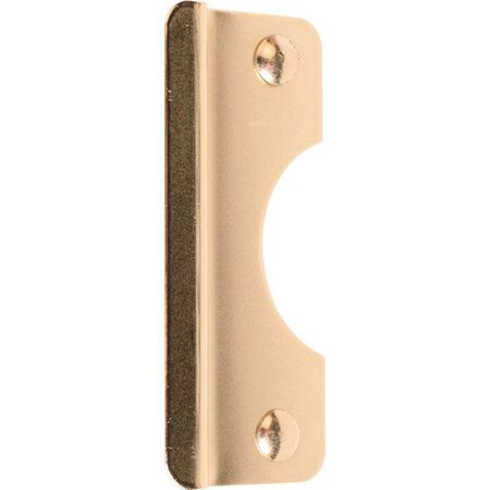 Tell Latch Shield Entry 0.75 2-5/8 in. x 6 in. Brass Plated Steel Protects Out Swing Door from Force