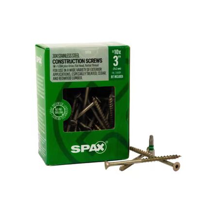 SPAX Multi-Material No. 10 Label x 3 in. L Star Flat Head Serrated Construction Screws