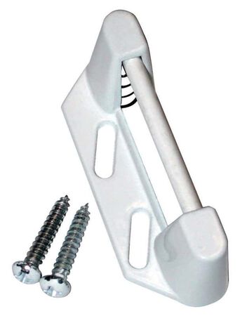 Barton Kramer Satin White Steel Latch Strike 1 pk