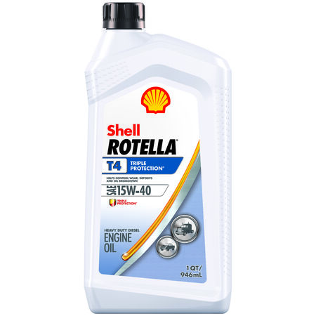 Shell Rotella 15W-40 Diesel Heavy Duty Engine Oil 1 qt 1 pk