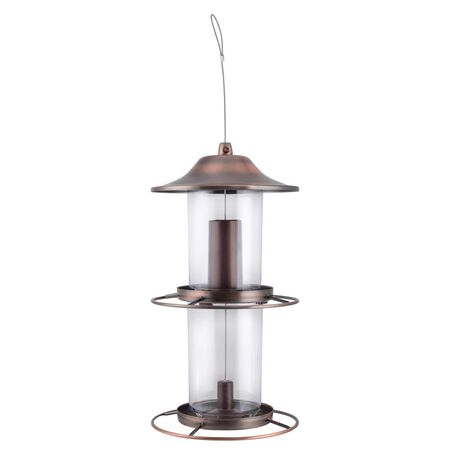 Perky-Pet Wild Bird 4.5 lb Metal/Plastic Panorama Bird Feeder 2 ports