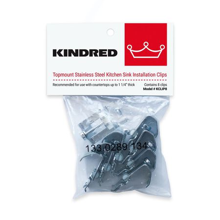 Kindred Stainless Steel Sink Mounting Clips