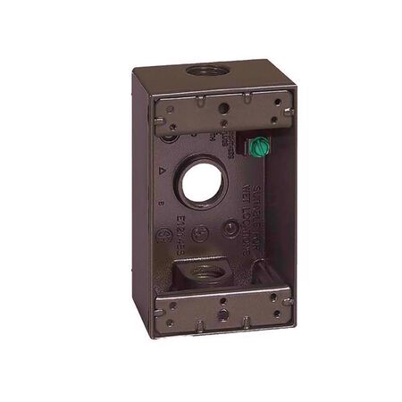 Sigma Engineered Solutions New Work 18.3 cu in Rectangle Metallic 1 gang Weatherproof Box Bronze