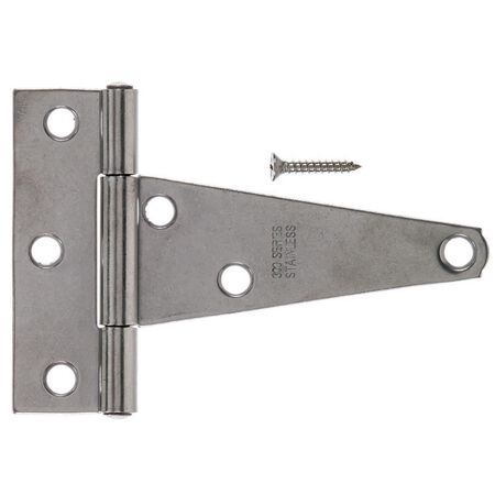 Ace 4 in. L Stainless Steel Heavy Duty T Hinge 1 pk