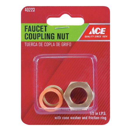 Ace Faucet Coupling Nut Universal 1/2 in. Brass