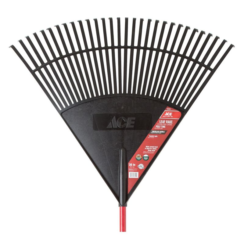 Ace 30 in. W x 48 in. L Fiberglass Leaf Rake Stine Home + Yard The