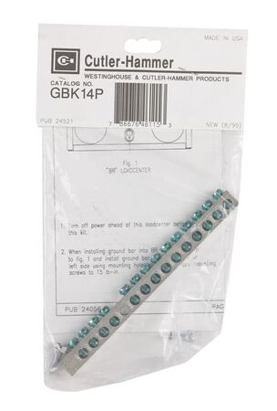 Eaton Cutler-Hammer 14 space 14 circuits Bolt-On Mount Ground Bar Kit