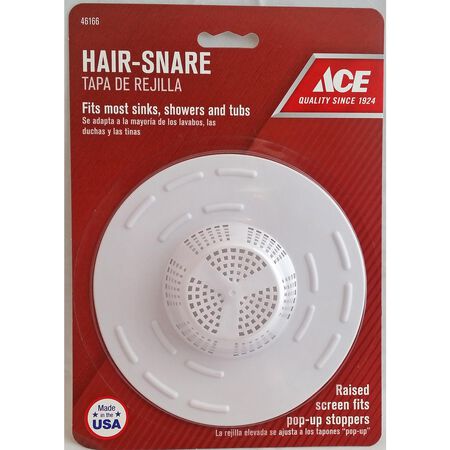 Ace 5 in. D White Plastic Sink Strainer