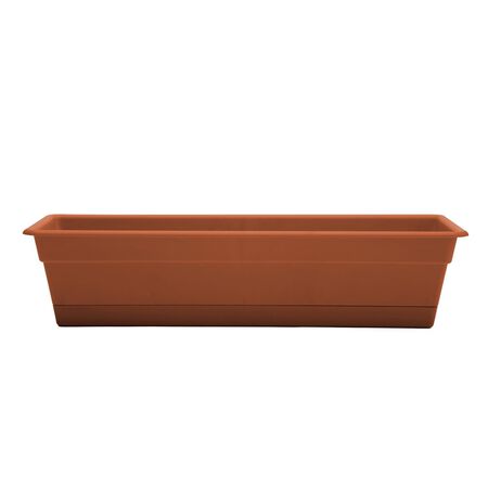 Bloem Dura Cotta 5.75 in. H X 24 in. W X 7.5 in. D Plastic Window Box Terracotta