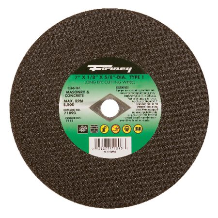 Forney 7 in. D X 5/8 in. Silicon Carbide Masonry Cutting Wheel 1 pc