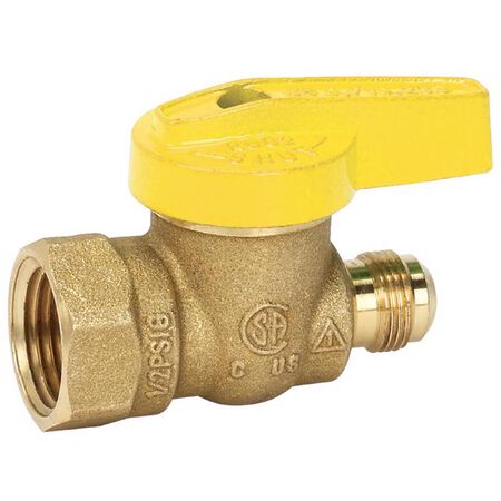 Homewerks 1/2 in. Brass Flare x FIP Gas Ball Valve