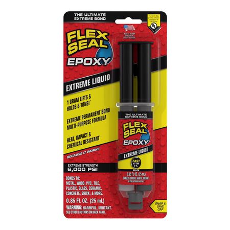 Flex Seal Family of Products Flex Seal Epoxy Extra Strength Epoxy Black Epoxy Syringe 25 ml.