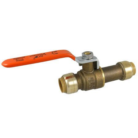 SharkBite 1/2 in. Brass Push Fit Slip Ball Valve Full Port