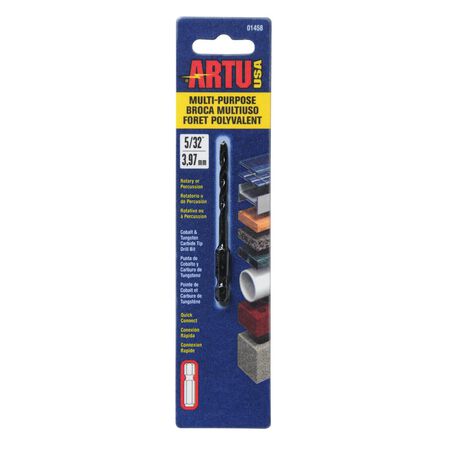 ARTU 5/32 in. X 3-1/8 in. L Tungsten Carbide Tipped Drill Bit Quick-Change Hex Shank 1 pc