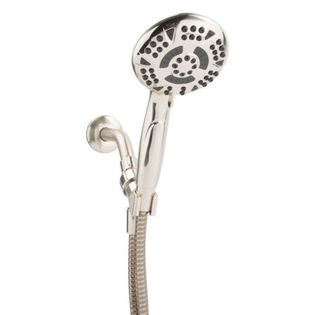 OakBrook Brushed Nickel PVC 5 settings Handheld Showerhead 1.8 gpm