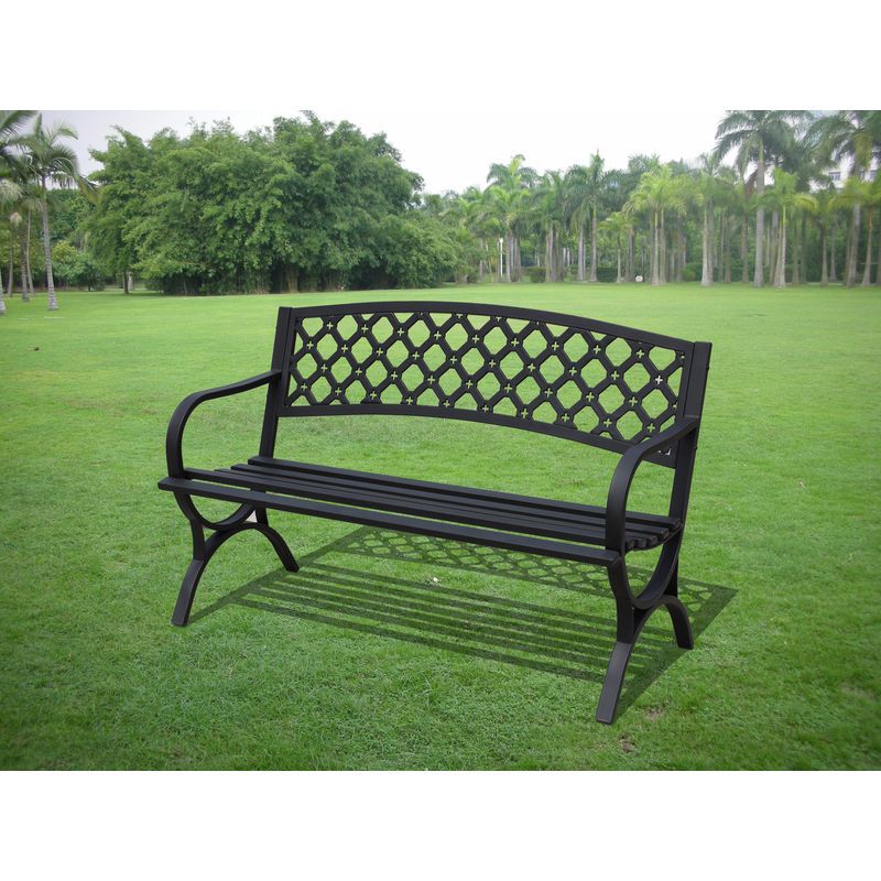  Living Accents Park Bench  Steel 33 5 in H x 23 4 in W 