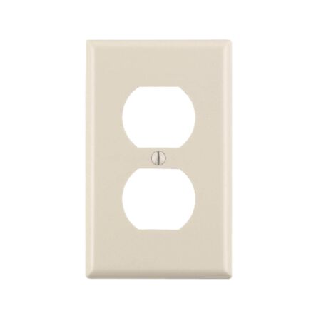 Leviton Light Almond 1 gang Thermoset Plastic Duplex Wall Plate 10 pk