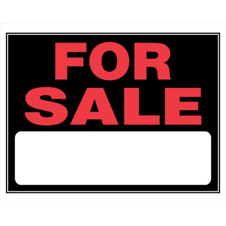 HILLMAN English Black For Sale Sign 15 in. H X 19 in. W
