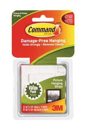 3M Command 3 lb. Large Picture Hanging Strips Foam 12 pk